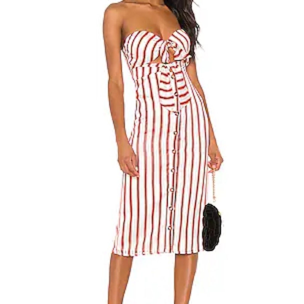 NWT House of Harlow1960 x Revolve strapless dress XS